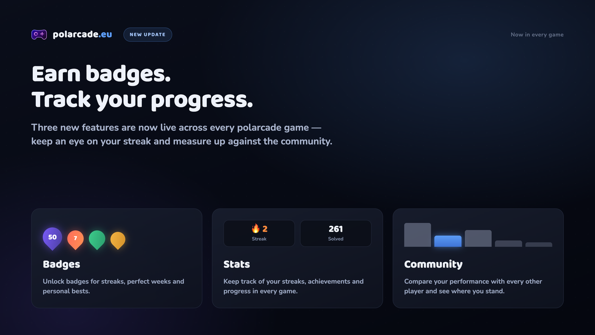 Badges, Detailed Stats, and Community Averages Are Here!